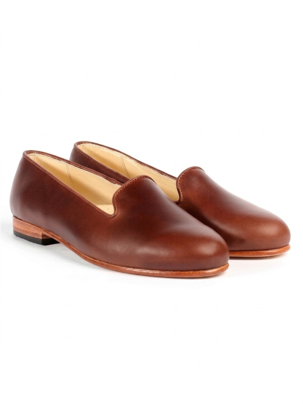 Nisolo Leather Smoking‎ Shoe Loafer 9 Brandy Academia Preppy Career Quiet Luxury